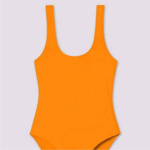 $78 NWT Girlfriend Collective Whidbey one piece swimsuit in spritz bright orange - Picture 5 of 8
